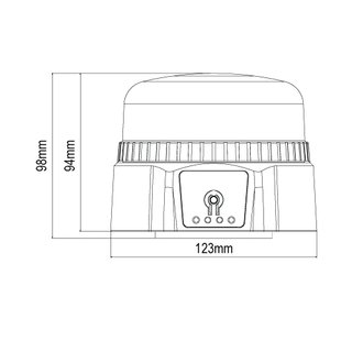 Akku LED Rundumleuchte 54 Watt Magnethalterung